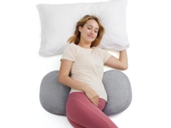 Almohada Embarazo Momcozy Plus Forma W – Ajustable Para Dormir De Lado, Soporte Para Barriga Y Cadera – Diseño Compacto