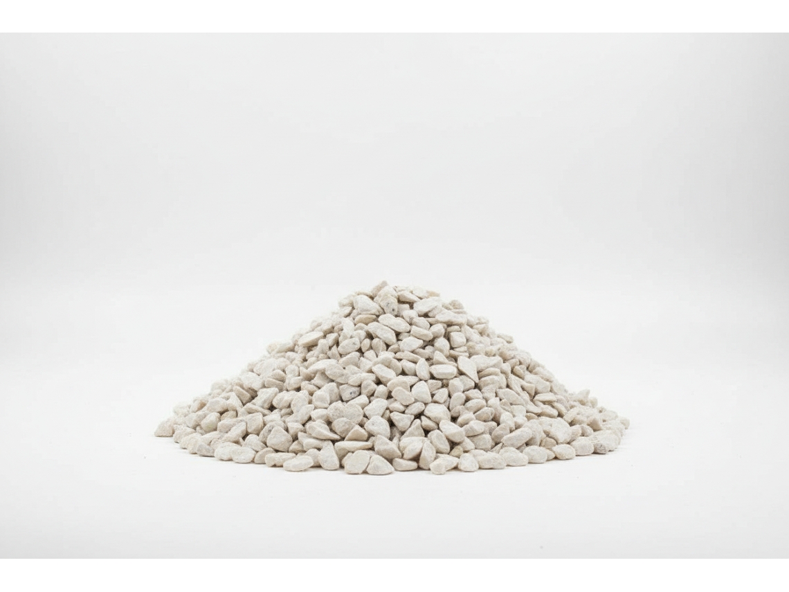 Piedra triturada color crema blanco, bolsa de 20 kg / 8-16 mm