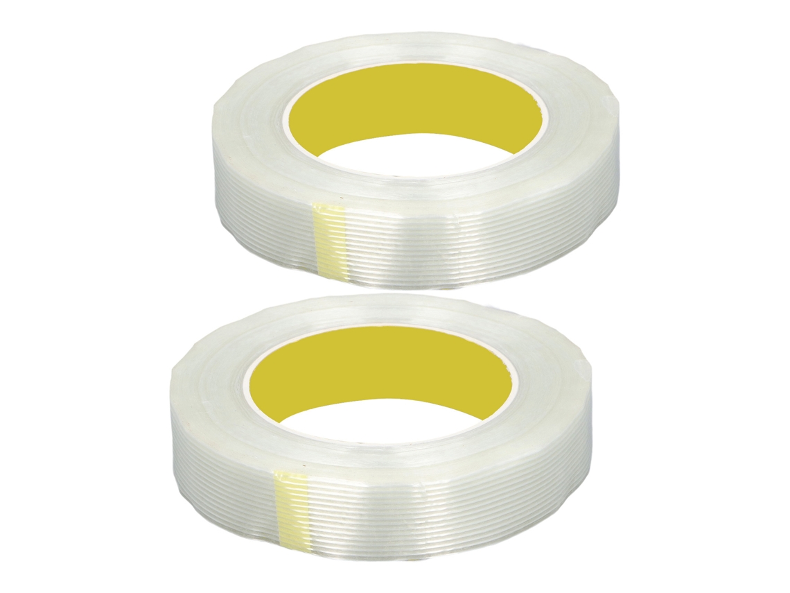 Cinta Autoadhesiva De Fibra De Vidrio De 25 Mm X 50 M, 2 Rollos, Para El Transporte Y La Fabricación De Electrodomésticos.