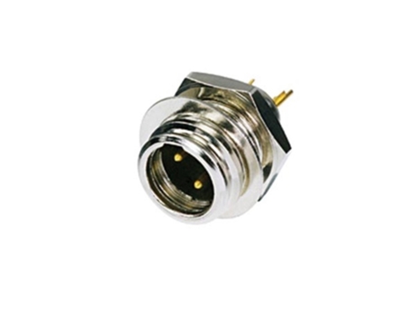 Rean - Pequeña carcasa de níquel macho de 3 polos / Mini XLR chapado en oro VELLEMAN