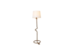 Lampara Pie Cuerda Lino Marron 40x40x151cm
