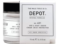 Crema de Barba DEPOT 401 Pre y Post Shave Cream Skin Protector (75 ml)