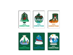 24 tarjetas navideñas, set de tarjetas con sobres y pegatinas NEVEANCE