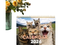 Calendario De Pared De Gatos 2026 - Creativo Y Encantador