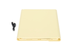 Teclado Inalámbrico Con Funda Protectora Para Ipad Pro De 11 Pulgadas (2020), Teclas Redondas, Color Amarillo.