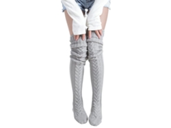 Calcetines Por Encima De La Rodilla, Calcetines De Punto Cálidos Hasta La Rodilla, Medias De Invierno Cómodas (grises) Cuich