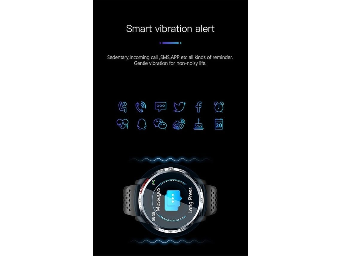 Reloj inteligente deportivo y de fitness para hombre, resistente al agua IP68, color marrón Yunzii