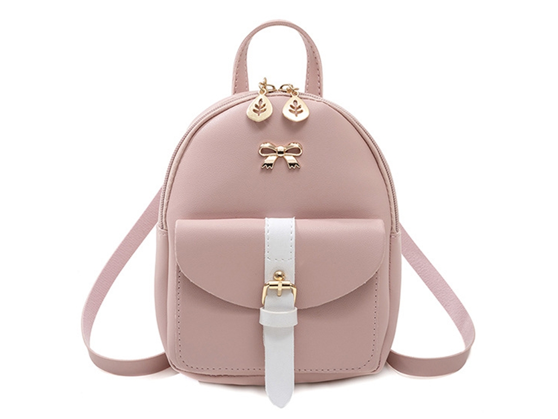 Mini bolso de hombro para mujer, mochila pequeña de moda con orificio para auriculares