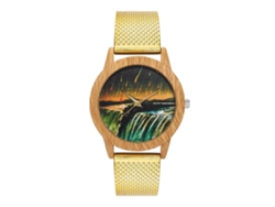 Reloj De Pulsera Unisex De Cuarzo Con Correa De Silicona Sencilla Y Moderna Zhoulianfa (oro)