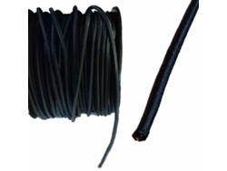 Cordón elástico negro de 8 mm y 50 metros con núcleo de caucho natural y revestimiento de PP. Boni Shop