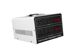 Transformador convertidor de voltaje con pantalla LED, de 220 V a 110 V y viceversa, enchufe estadounidense de 110 V.