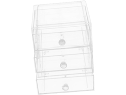 Caja De Almacenamiento Acrílica Con Cajones Para Maquillaje, Organizador De Escritorio, Soporte.