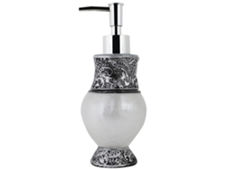 Accesorios de baño amarillos, dispensador de jabón de cerámica pintado a mano con diseños intrincados, un toque decorativo para la cocina o el baño.