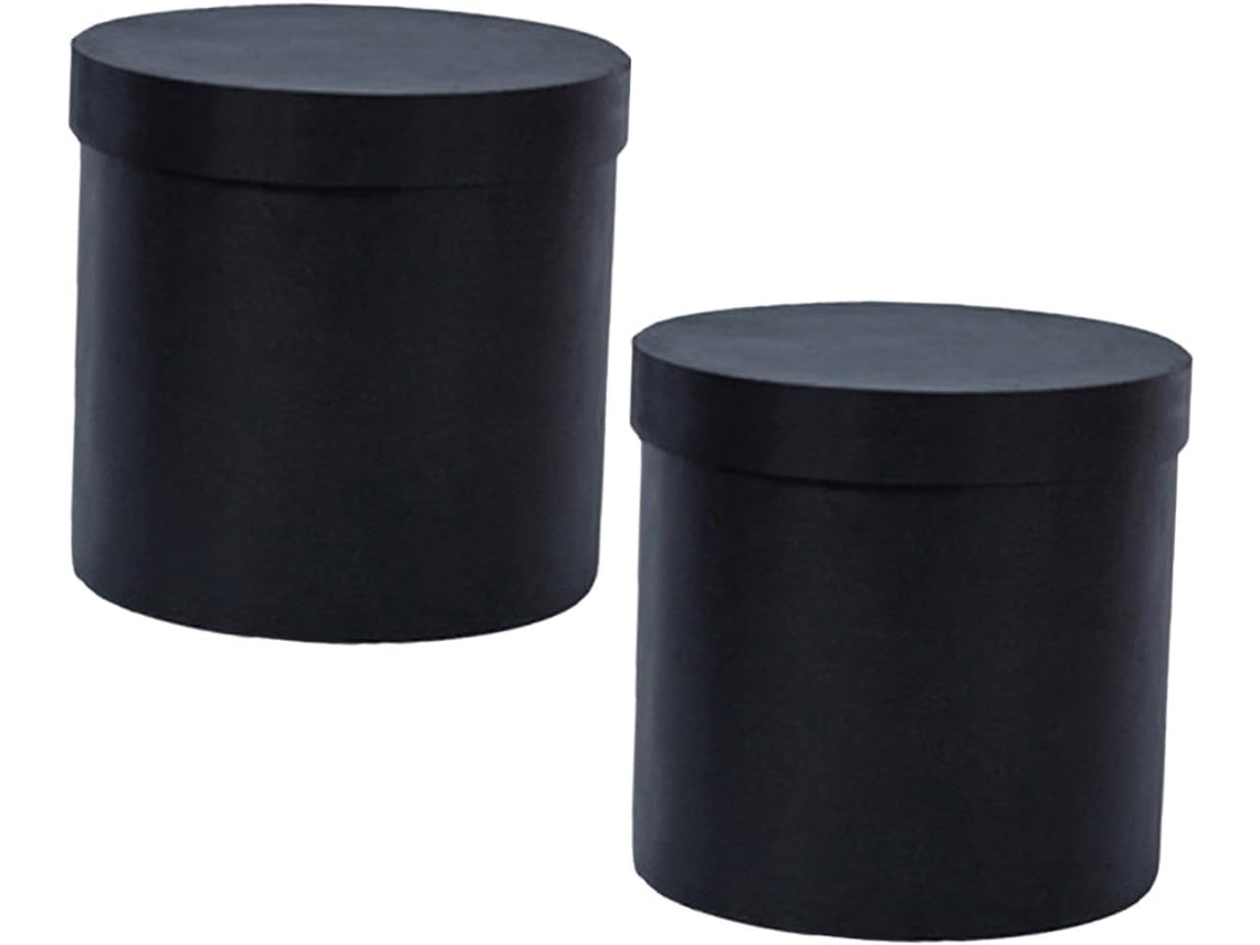 Cajas Redondas De Cartón Para Flores Preservadas, Juego 2 Recipientes Cilíndricos Con Tapa,