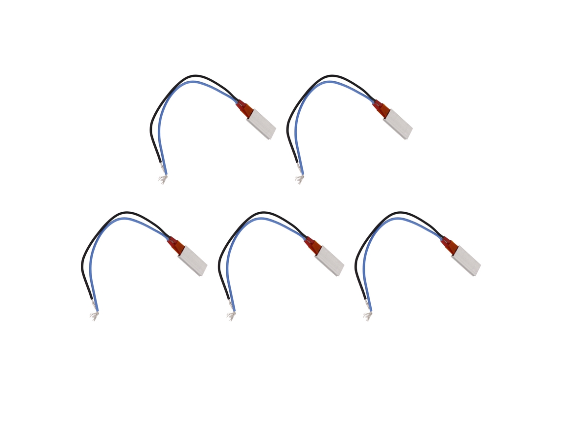 5 Piezas Elemento Calefactor Ptc Placa Termostato Con Cubierta De Aluminio 220v 170℃ Cable Azul Negro