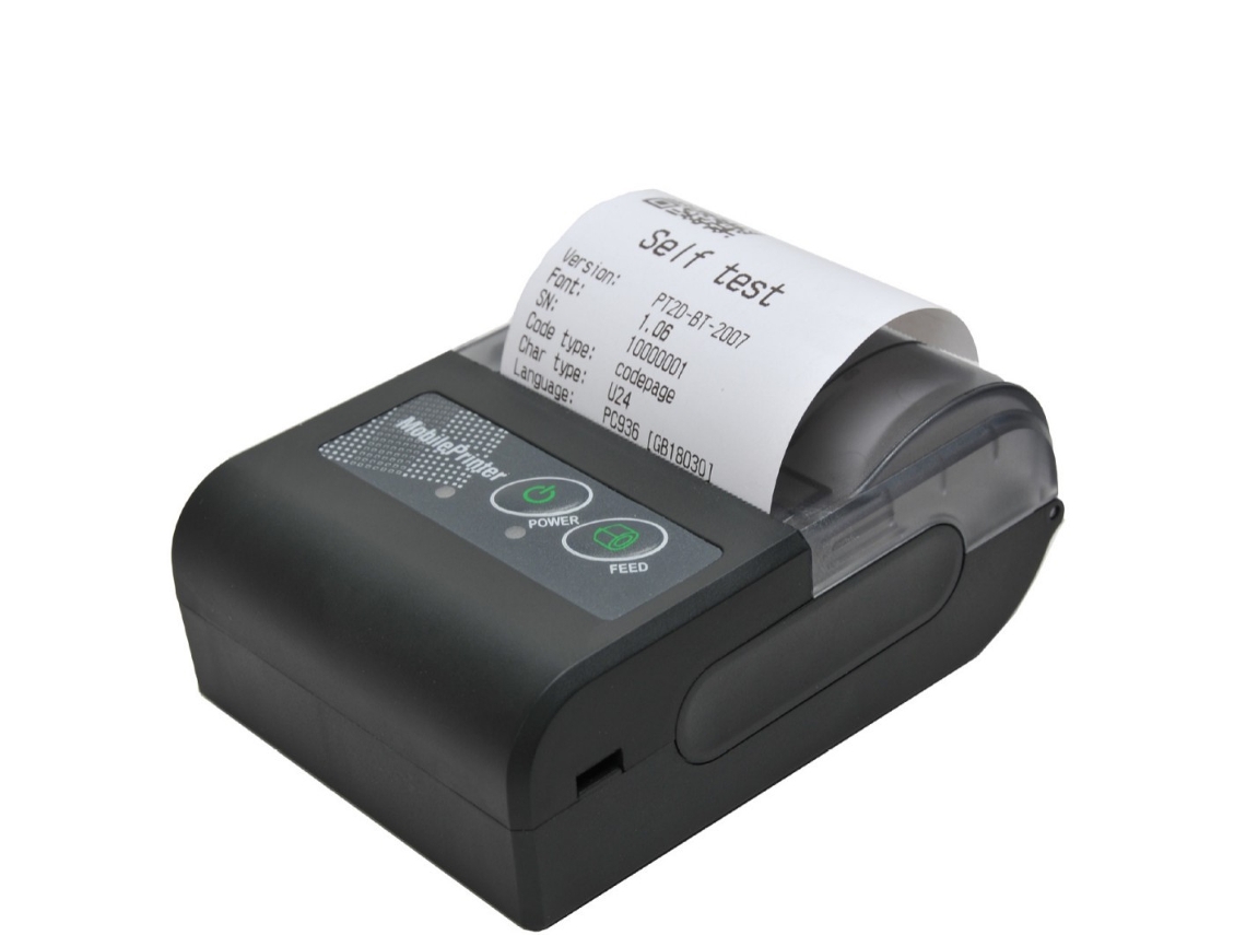 Impresora térmica de recibos, 58 mm, Bluetooth, compatible con sistemas Android y Windows SPQMENT (negra)