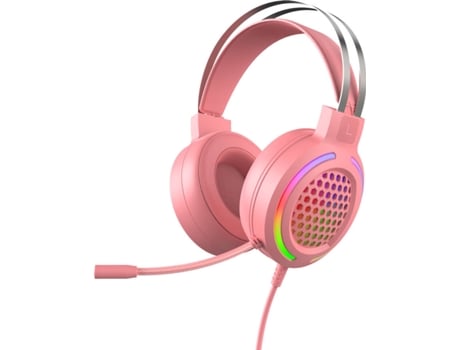 Auriculares Gaming con Cable WELUOT M12 (On Ear - Micrófono - Rosa)