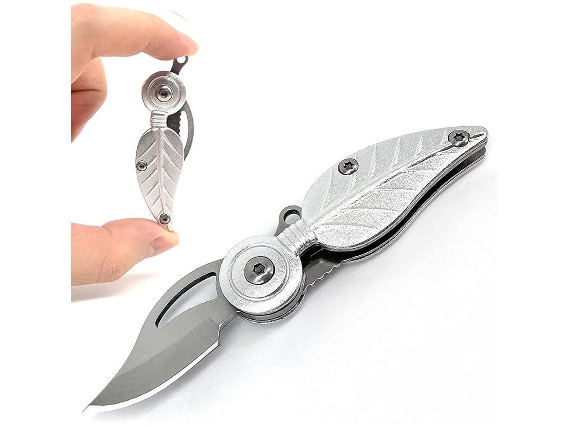 Mini llavero portátil Bj-cutter de acero inoxidable para hombres y mujeres, compacto y plegable, ideal para la supervivencia.