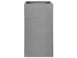 Maceta grande BELIANI Dion de Mezcla de arcilla y fibras Gris 40x40x77