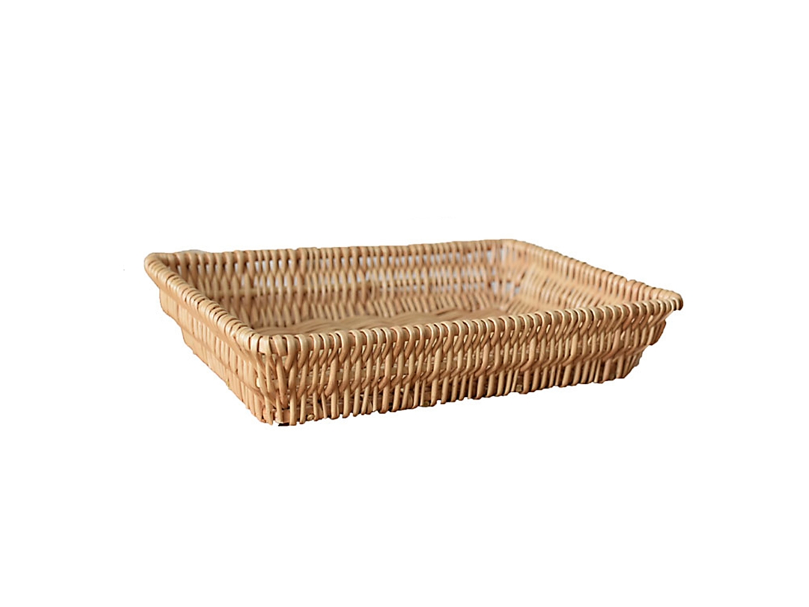 Cesta de mimbre para almacenar frutas y aperitivos, cesta de pan apilable