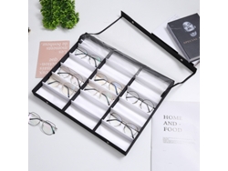 Caja Gafas Almacenamiento Exhibición Organizador Piel Pu Capacidad 18 Pares