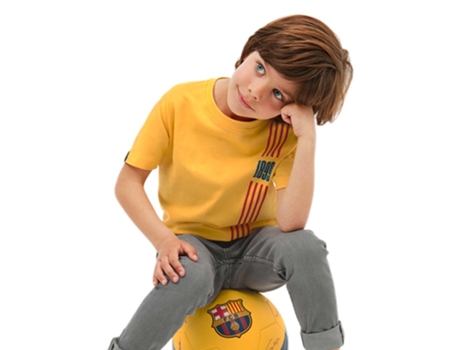 Camiseta de Niño para Fútbol BARCA Barça Senyera Amarillo (8 años)