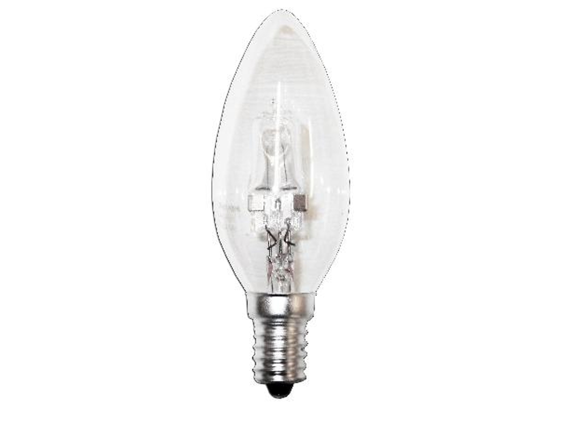 Luz dlu lampara halog.vela clara eco30 230v-42w e14 fle6u020