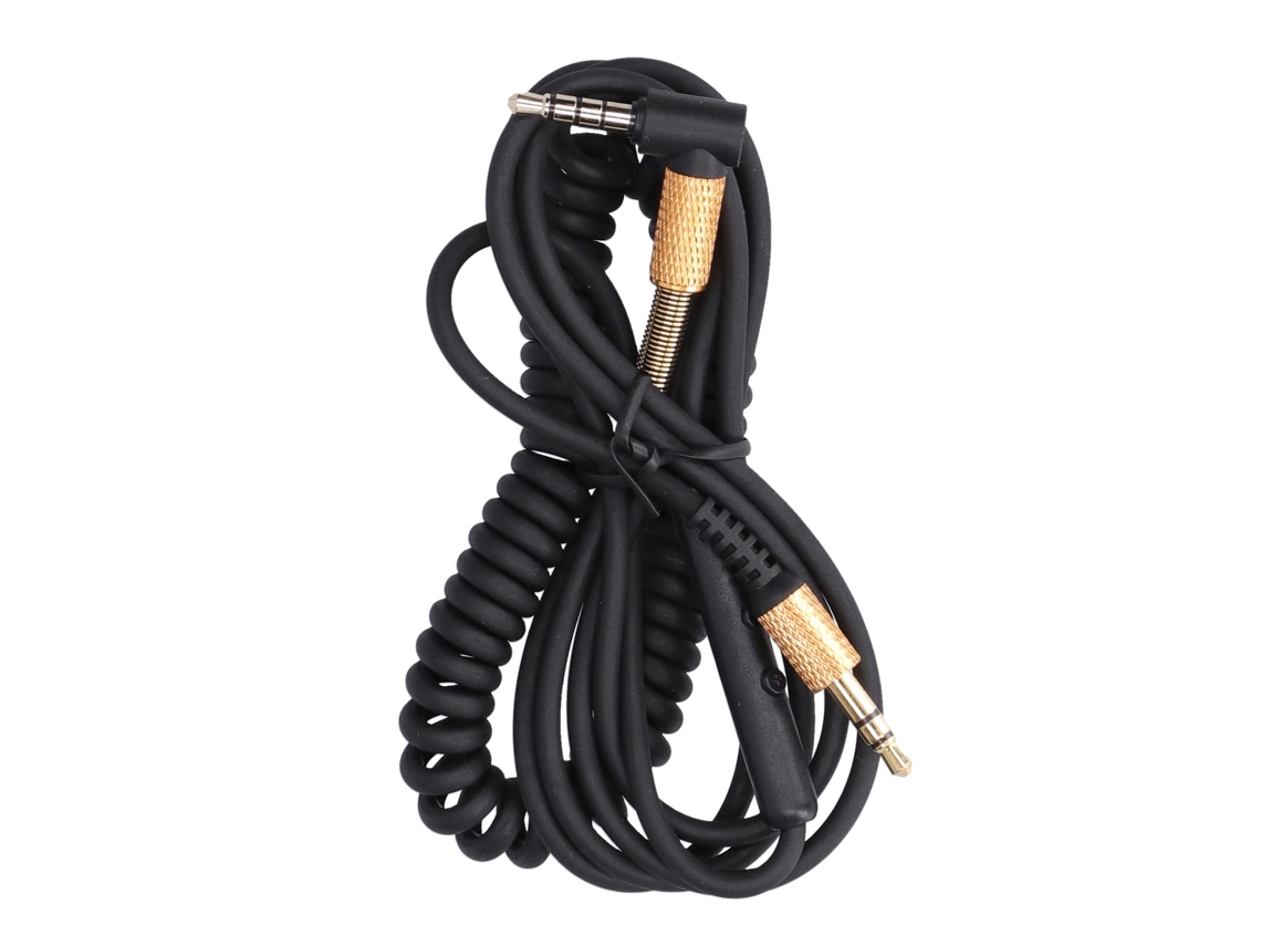 Cable De Audio De 3,5 Mm Para Auriculares Major/major 2 Con Control De Volumen Y Cable En Espiral.