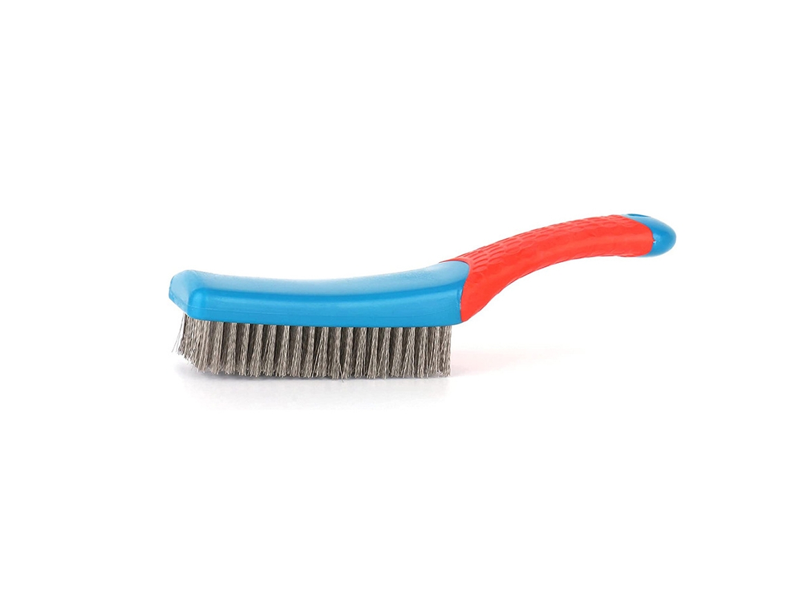 Cepillo De Alambre De Acero Inoxidable Con Mango De Silicona Para Eliminar Óxido, Pintura Y Limpiar Hormigón.