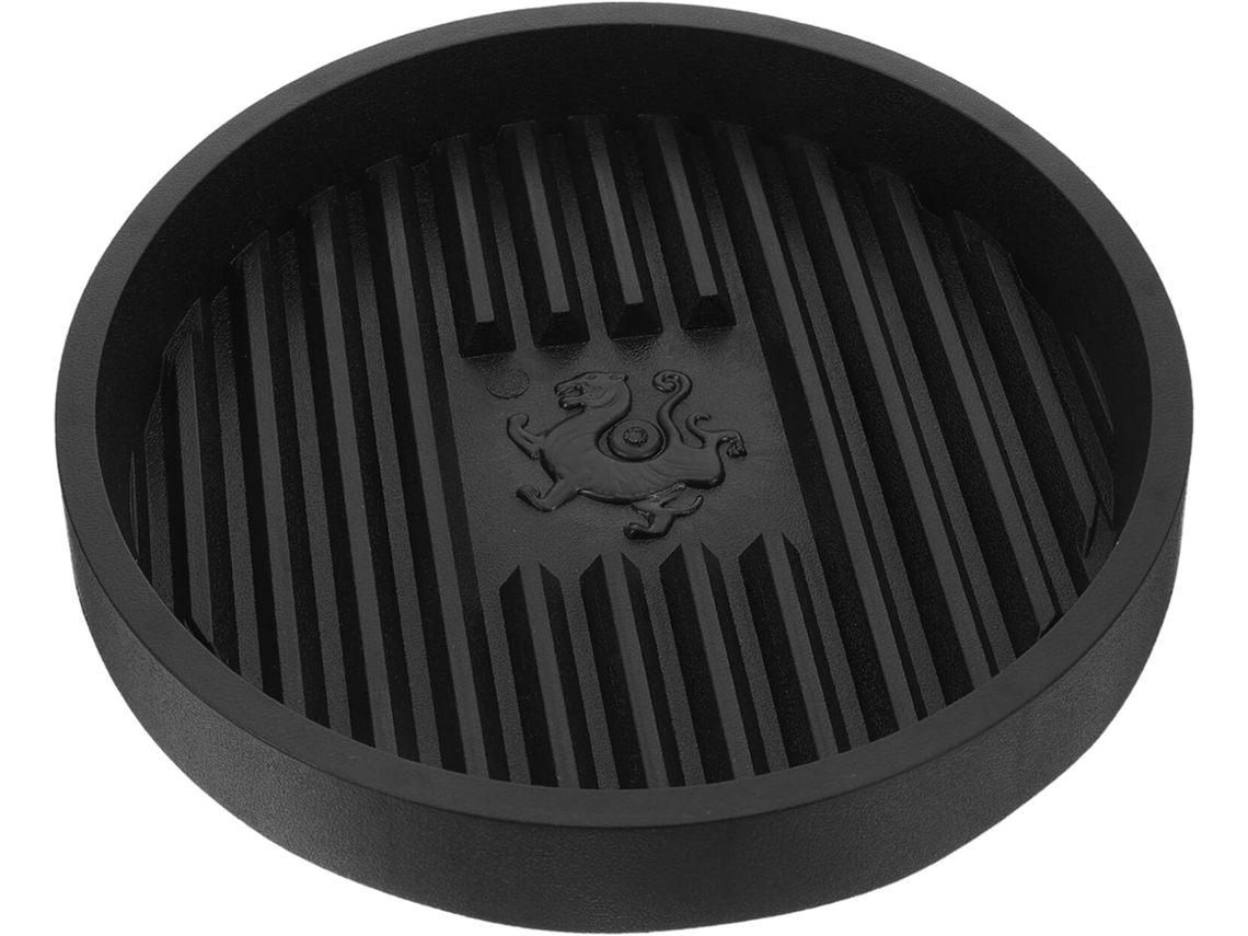 Bandeja Negra Antideslizante Para Vasos Con Pistón Y Bandeja Recogegotas.