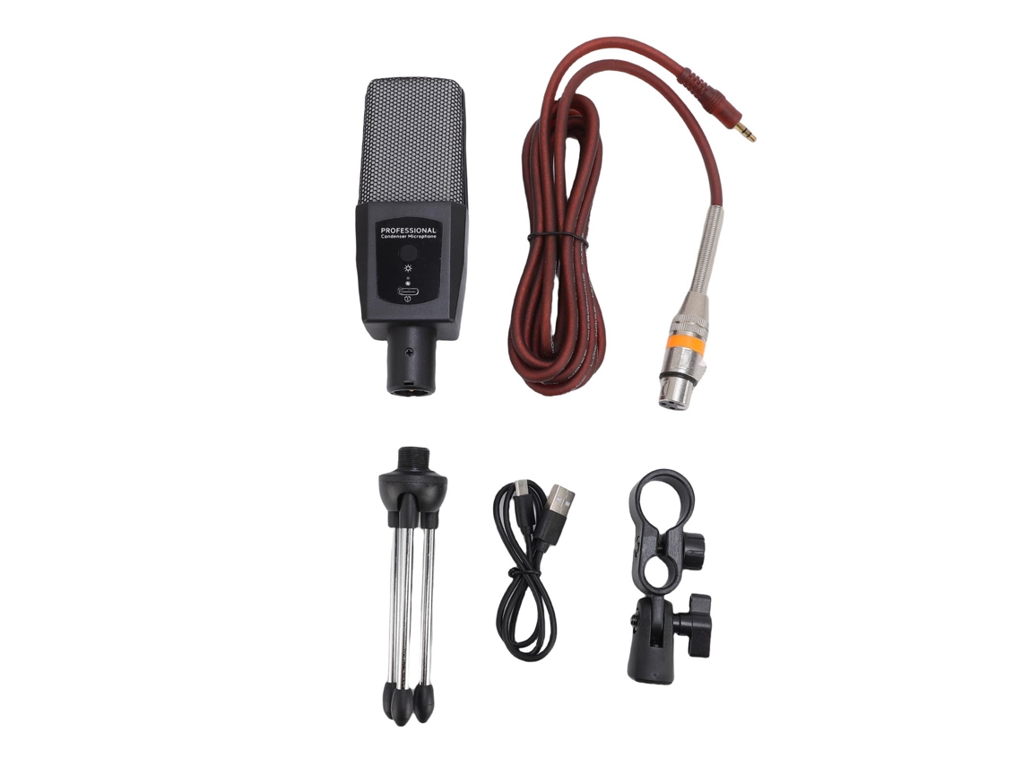 Micrófono De Computadora Usb Rgb Para Juegos Condenser Con Soporte Trípode Para Streaming Y Grabación