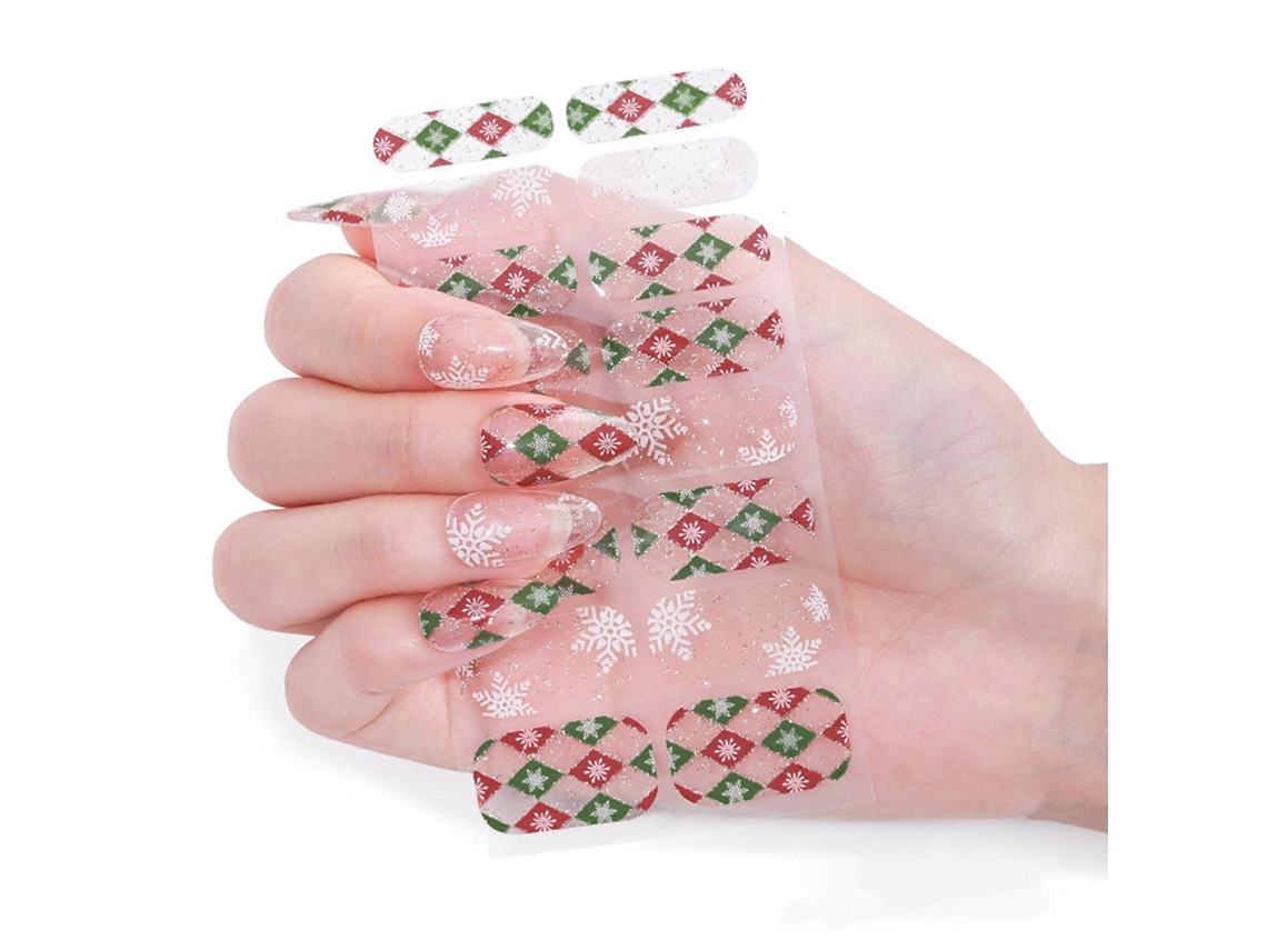 Pegatinas navideñas para uñas, accesorios festivos, calcomanías y decoraciones para uñas. Nostalgia88