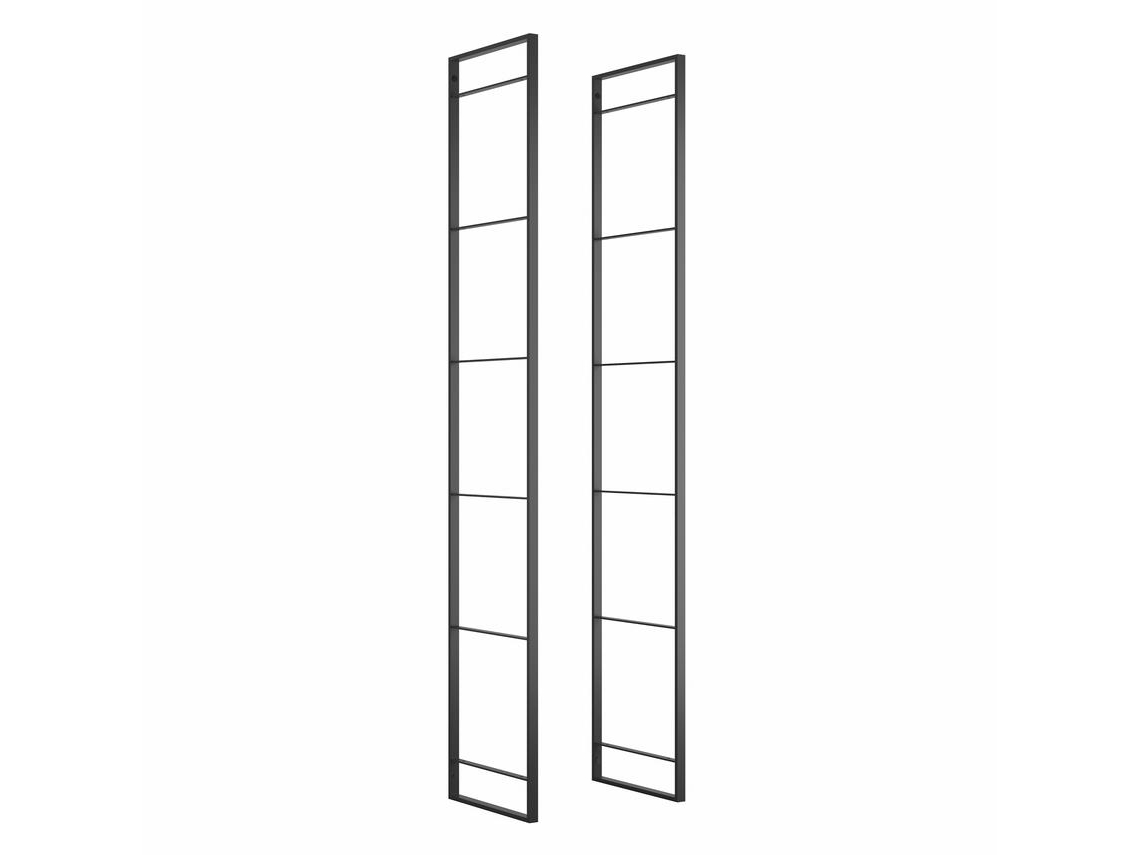 EMUCA Conjunto de Estructura para Baldas de Escalera - Alto 1790mm - Acero - Pintado Negro