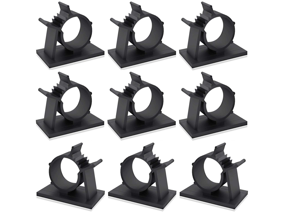 Bridas ajustables de nailon adhesivo de 3 m para coche, hogar y oficina, color negro, 60 unidades Kofihety