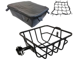 Cesta Multifuncional Negra Para Bicicleta Harilla, Ideal Transportar Equipaje Mascotas, Perfecta Ciclismo