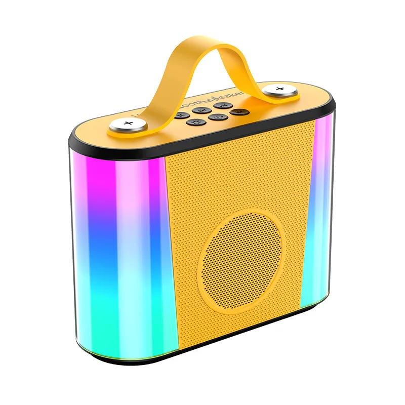 Altavoz inalámbrico Bluetooth V6 para karaoke en casa MDUG (amarillo)