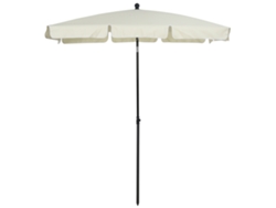 Sombrilla Rectangular De Aluminio, 198x130x245 Cm, Angular, Color Beige.