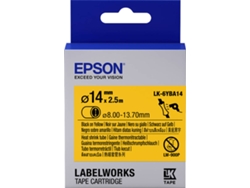 Cartucho de etiquetas tubo termo retractil EPSON LK-6YBA14 - C53S656905