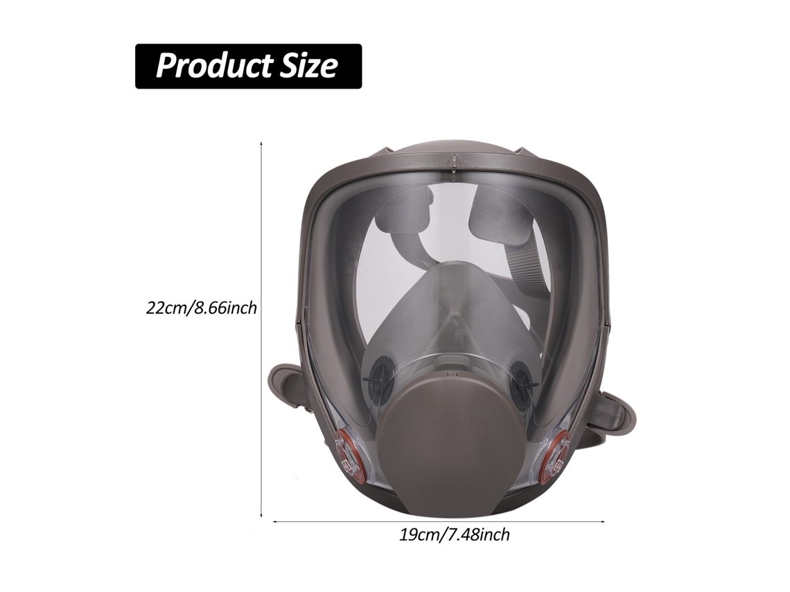 Máscara Facial Reutilizable 6800 18 En 1 Para Protección Contra Gases, Pintura, Soldadura Y Pulido Con Visión Amplia