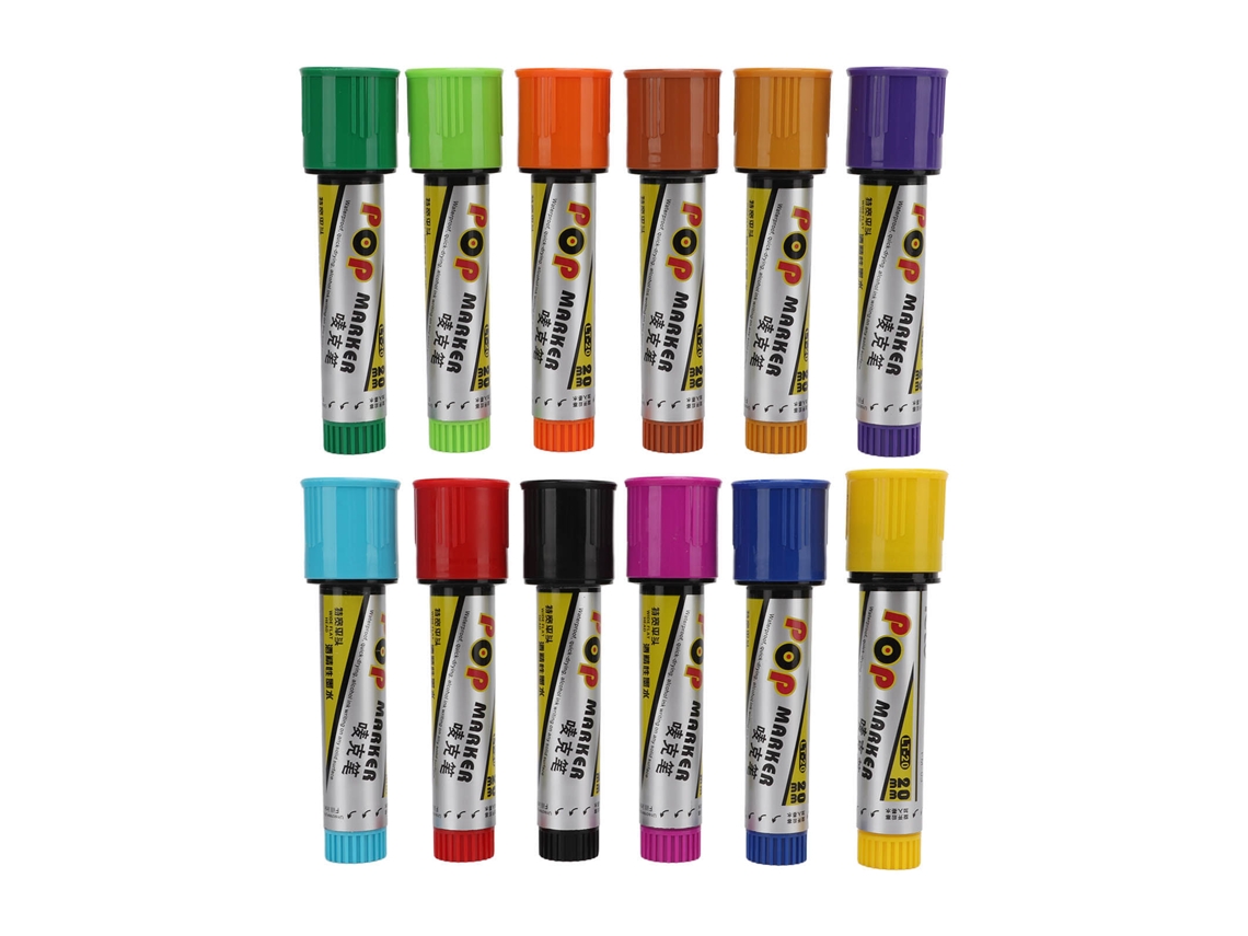 12 Rotuladores De Tinta Posca, Seguros, Resistentes Al Agua Y De Secado Rápido, Para Estudio, Hogar Y Oficina.