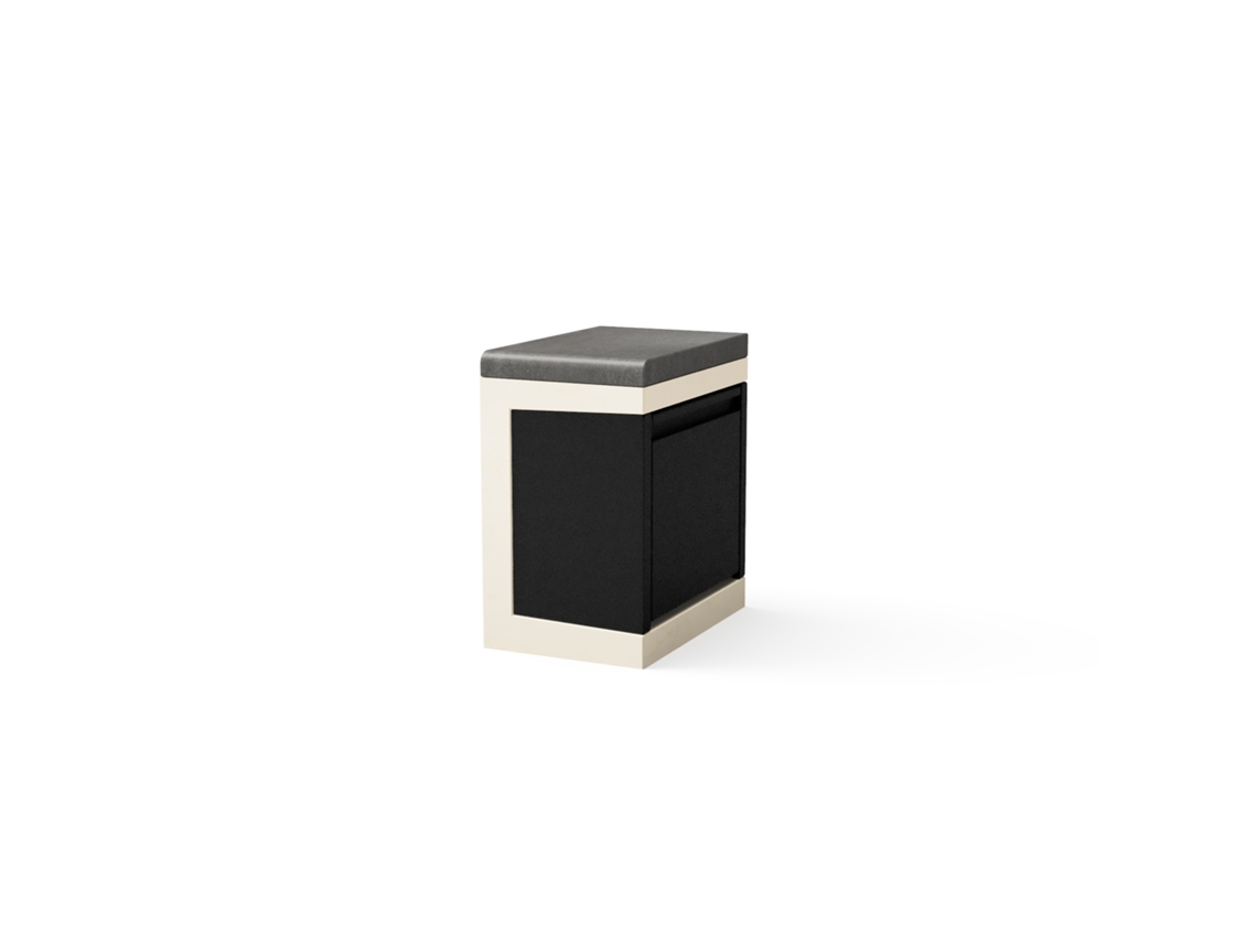 Módulo con Cubo de Basura para Barbacoa TUOZI Kitaway (Blanco, Gris - 42x63x71cm)
