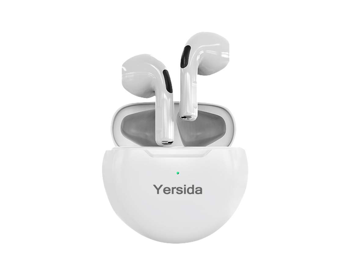 Auriculares Inalámbricos Bluetooth (blancos) Con Micrófonos Estéreo Duales Y Controles Táctiles