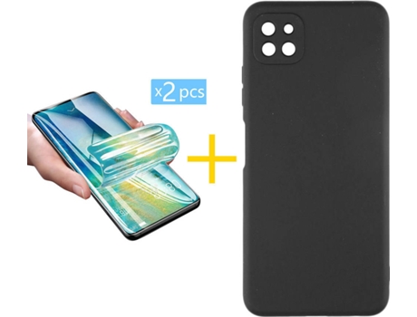 Carcasa + 2 Protectores de Pantalla para Oppo A73 5G SKYHE Negro