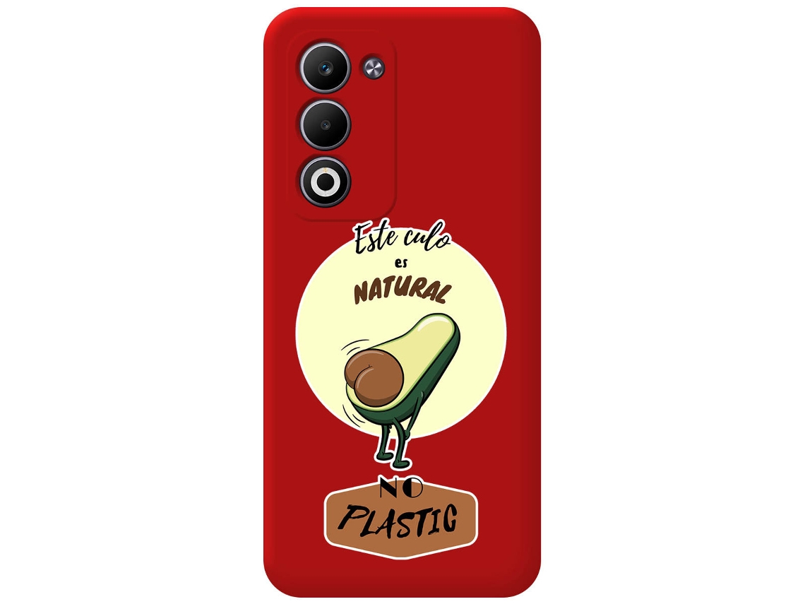 Funda Silicona Líquida Roja Para Oppo A5m / A5 4g / 5g Diseño Culo Natural Dibujos