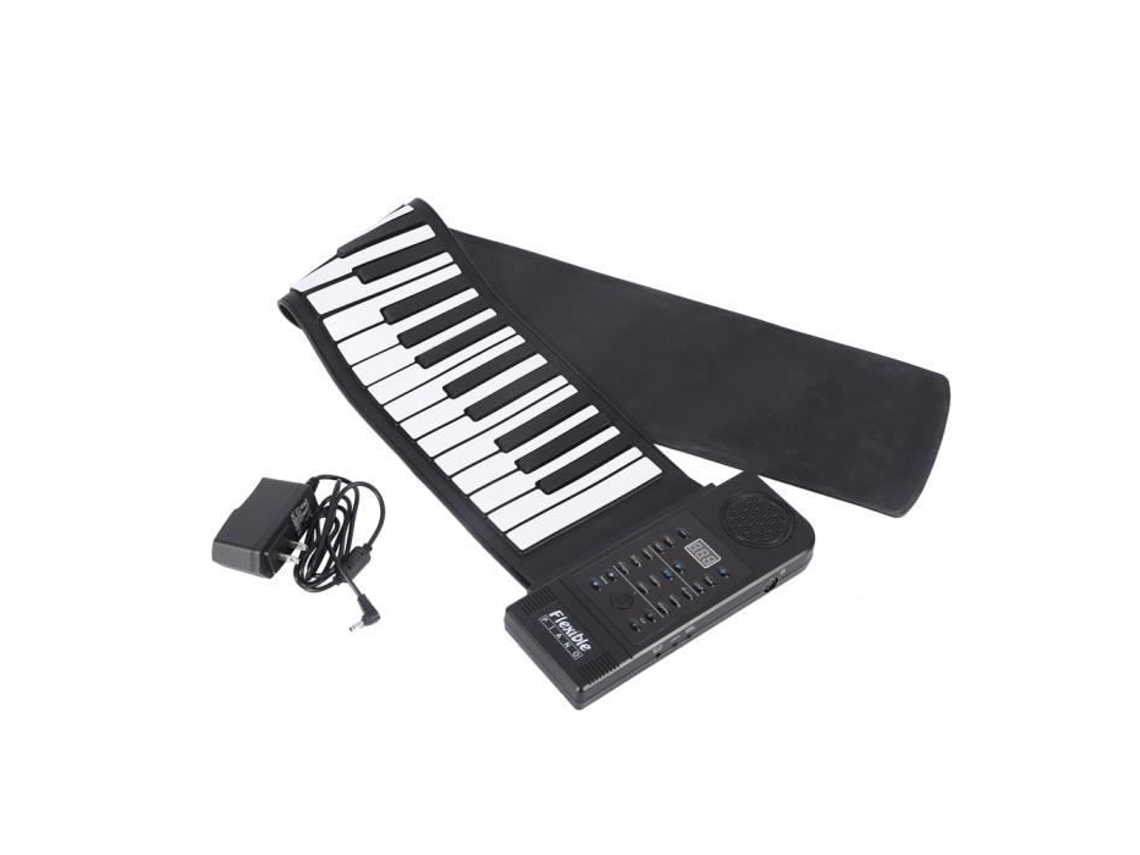 Teclado de 61 teclas Piano portátil 61 teclas enrollables Teclado de música digital flexible de silicona suave