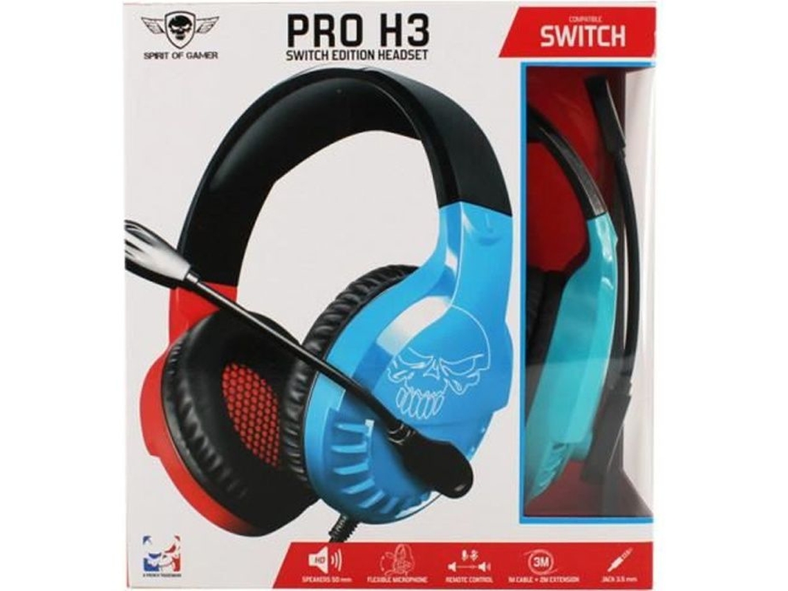 Auriculares con Micrófono PC Videojuegos Compatibles con Switch SPIRIT OF GAMER