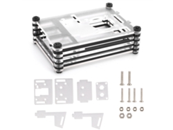 Caja De Acrílico Multicapa Con Soporte De Montaje De Cámara Y Ventilador De Refrigeración Para Raspberry Pi 4b