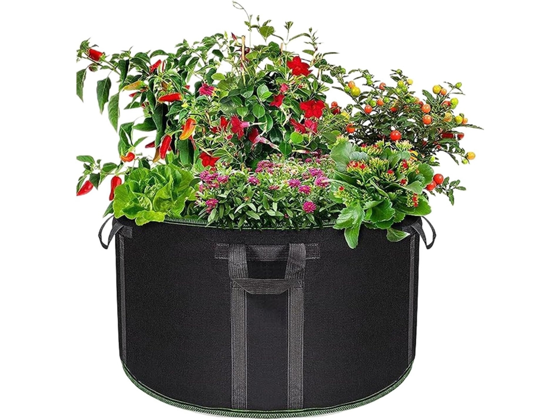 Bolsa De Cultivo, Maceta Transpirable E Impermeable Con 4 Asas, Bolsa De Tela Para Cultivar Frutas Y Plantas, Para