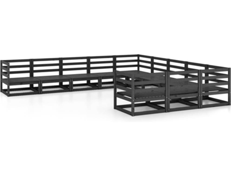 Conjunto 11 de muebles de jardín VIDAXL madera maciza de pino