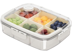 Caja organizadora para frutas y snacks, bandeja para servir, contenedor para snacks, impermeable Gokoco